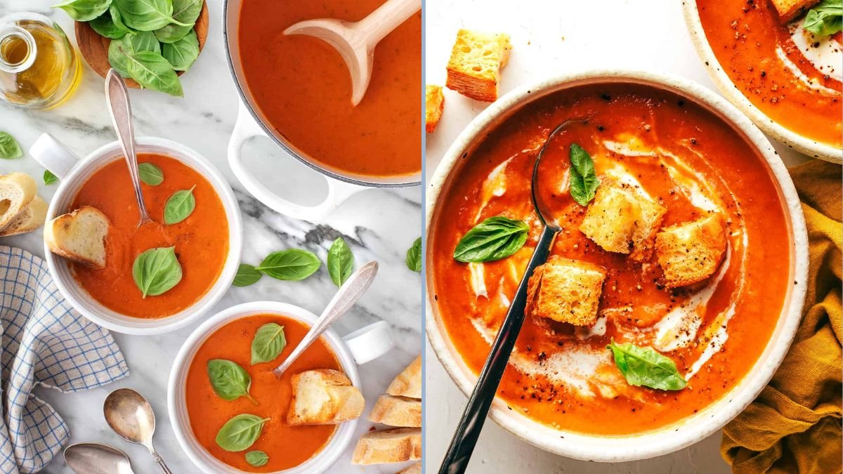 Homemade Tomato Soup With Fresh Herbs